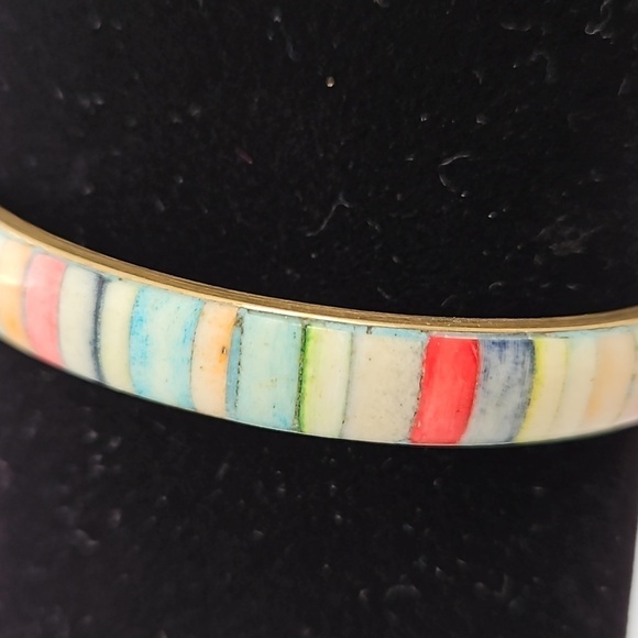 STONE Colorful Mosaic Bangle Bracelet - Picture 4 of 8